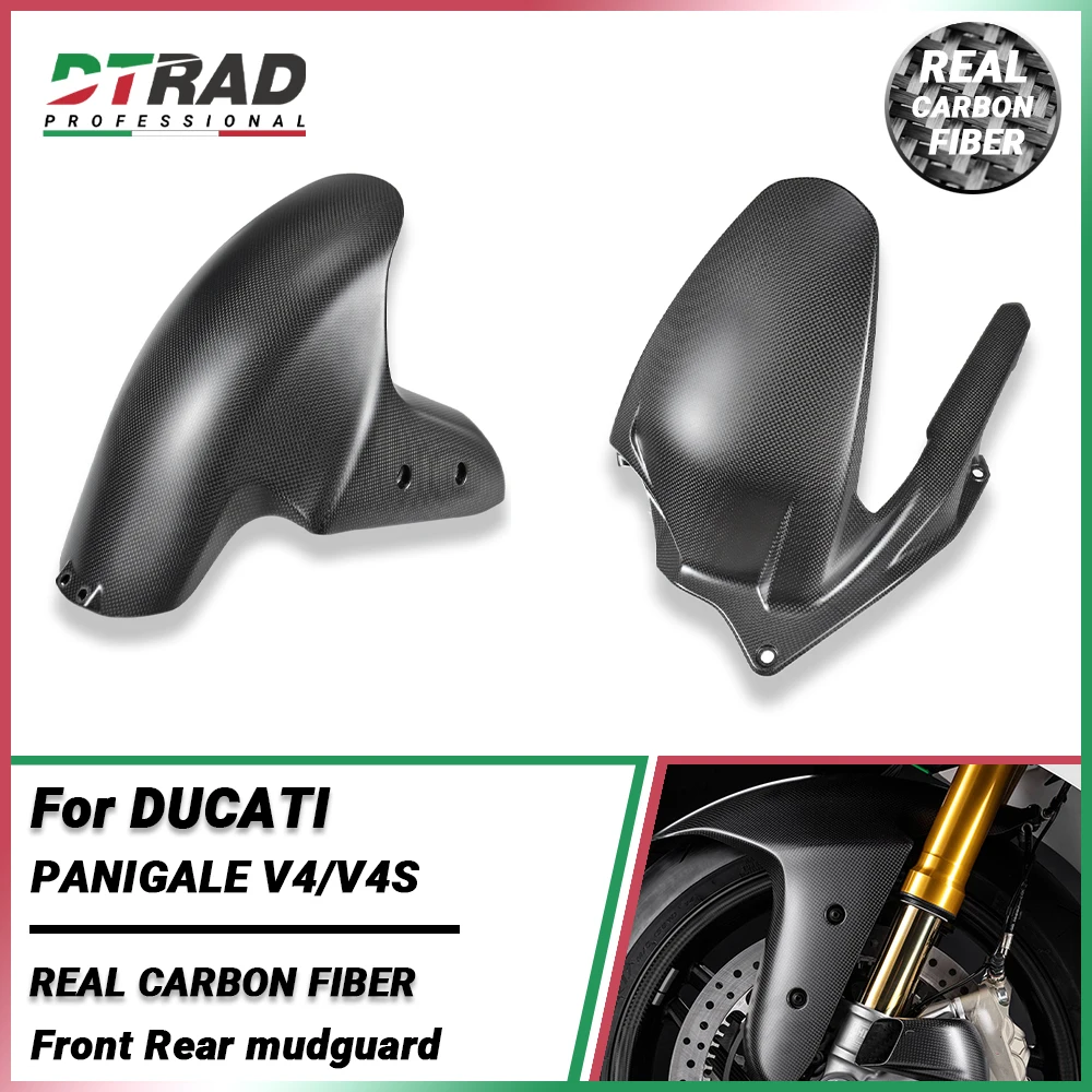 

For Ducati panigale v4/S 2025 Real Carbon Fiber Front Mudguard Rear Mudguard Chain Guard Motorcycle Accessories Fairing Kit