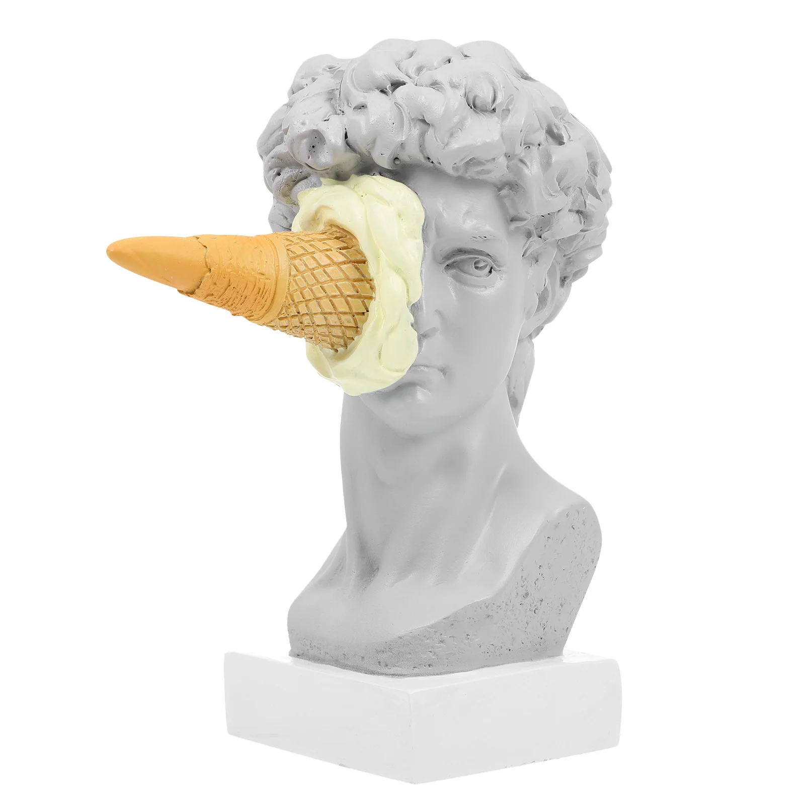 

Ice Cream Smashed David Sculpture Resin Statue Home Office Desktop Decoration Artistic Modern Resin Craft David Sculpture