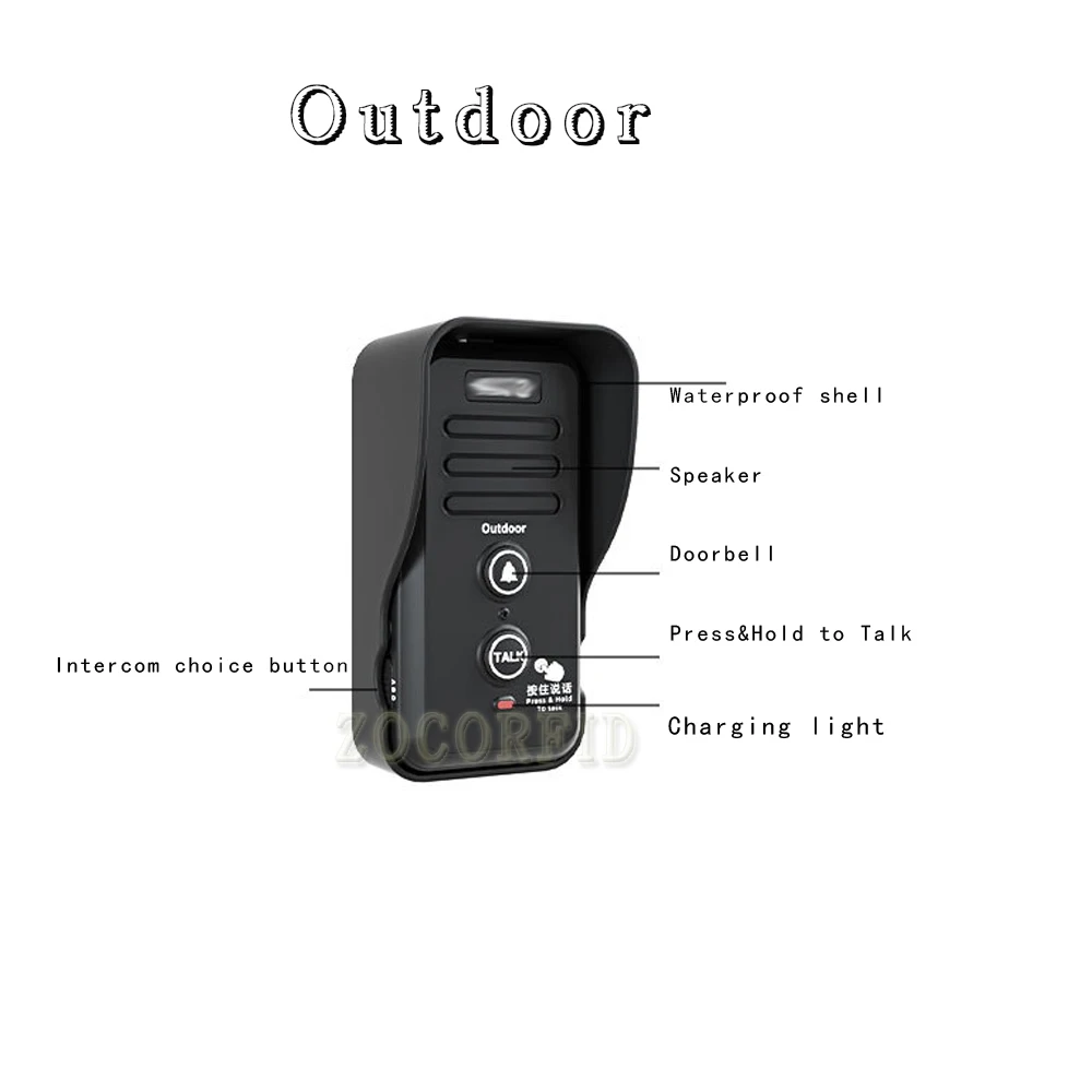 Longer Range Hand Free Two Way Wireless Doorbell Waterproof Home Apartment Intercom Factory Office Intercom System Doorbell