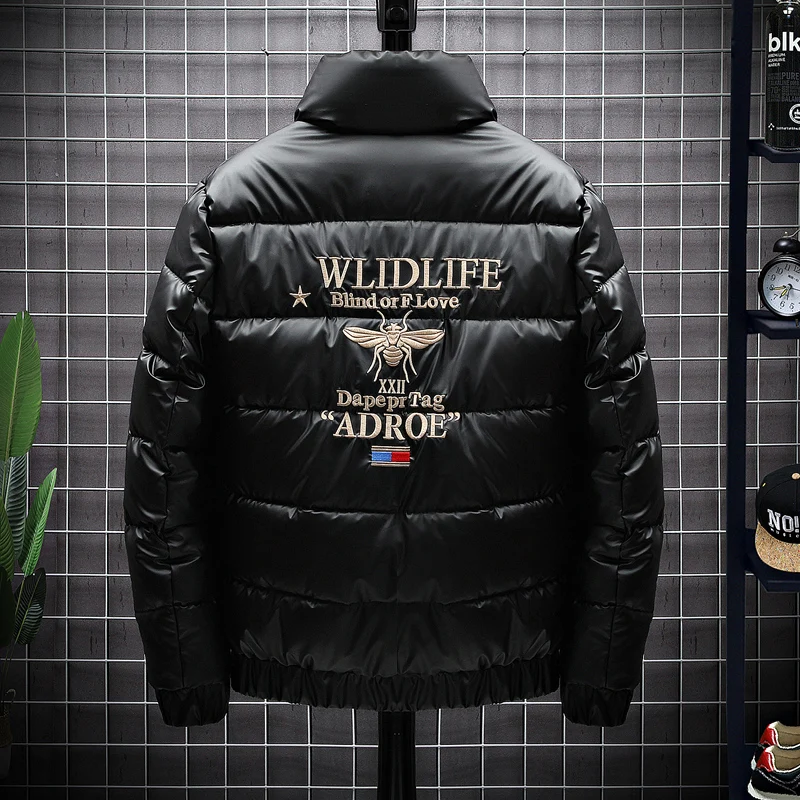 

Winter Thickened Men's down Cotton Jacket Stand Collar Waterproof Coated Fabric Fashionable Urban Style Casual Wear