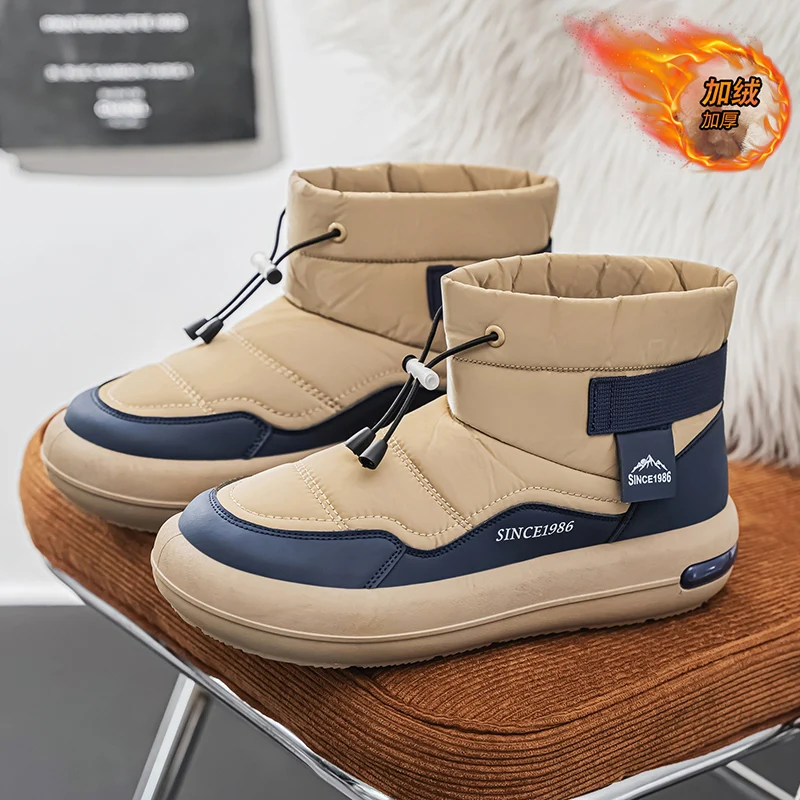 Cyytl sapatos de neve dos homens inverno pele quente casual ao ar livre tênis couro esporte plataforma caminhadas designer luxo mocassins botas tênis