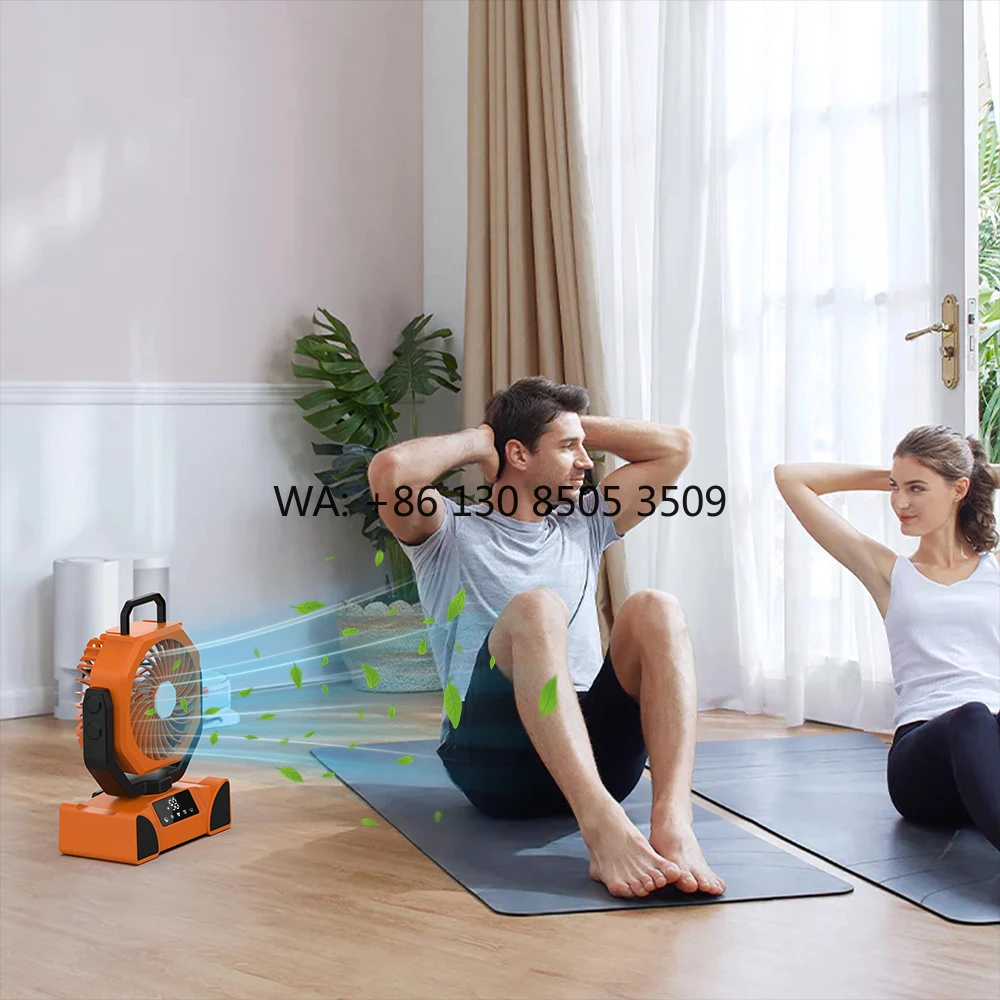 

LED Digital Display Touch Screen Portable Desk Fans Rechargeable Ventilador Fan Table Cooling Fan with LED Light for Summer