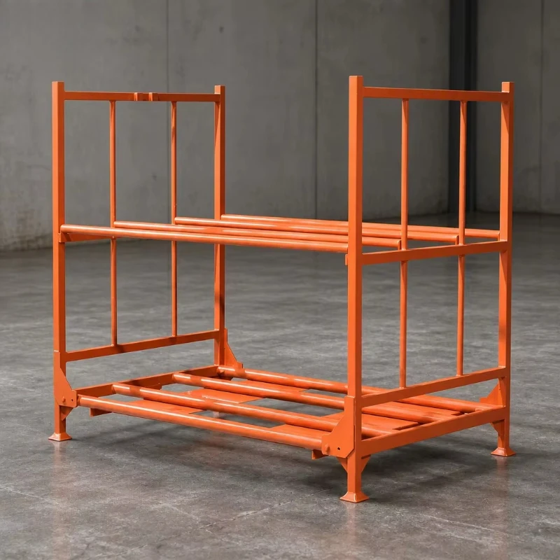 Heavy Duty Five-Layer Foldable Storage Rack | High Density Steel Stacking Rack | Anti-rust
