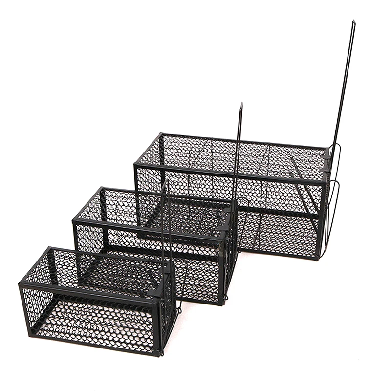 Smart Self-locking Mousetrap Safe Firm Iron Net Household Mouse Catcher Metal Reusable Humane Indoor Outdoor Rat Trap Rat Cage