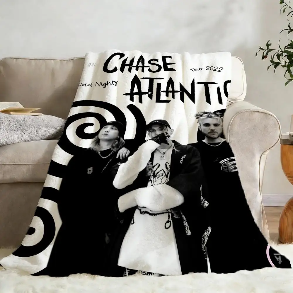 Band C-Chase A-Atlantic Throw Flannel Fluffy Soft Blanket Warm Skin-Friendly Throw For Sofa Bed Office Nap Winter