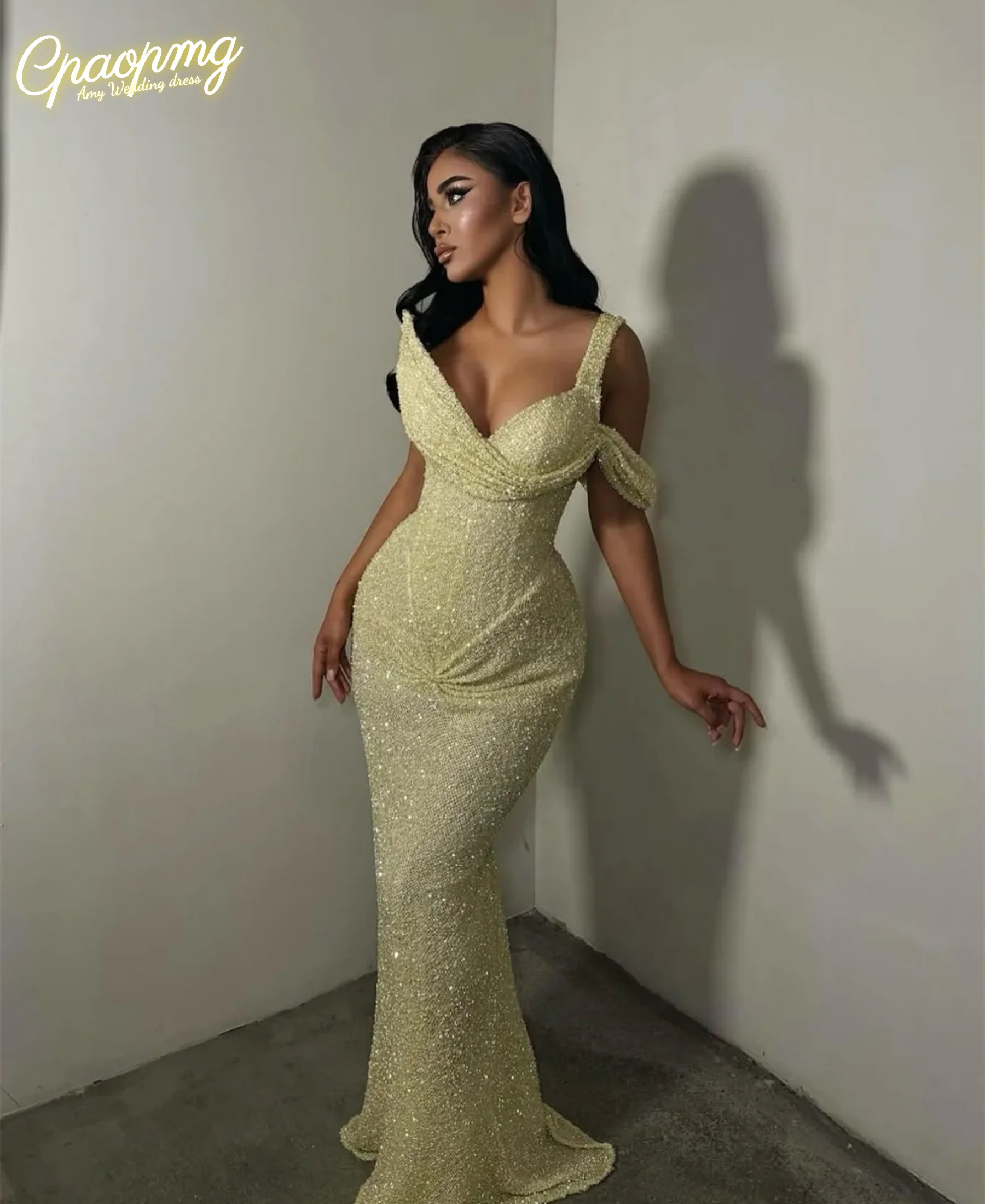 

Блестящие великолепные вечерние платья по индивидуальному заказу, арабское вечернее платье в Дубае с блестками для особых случаев, платье русалки для выпускного вечера