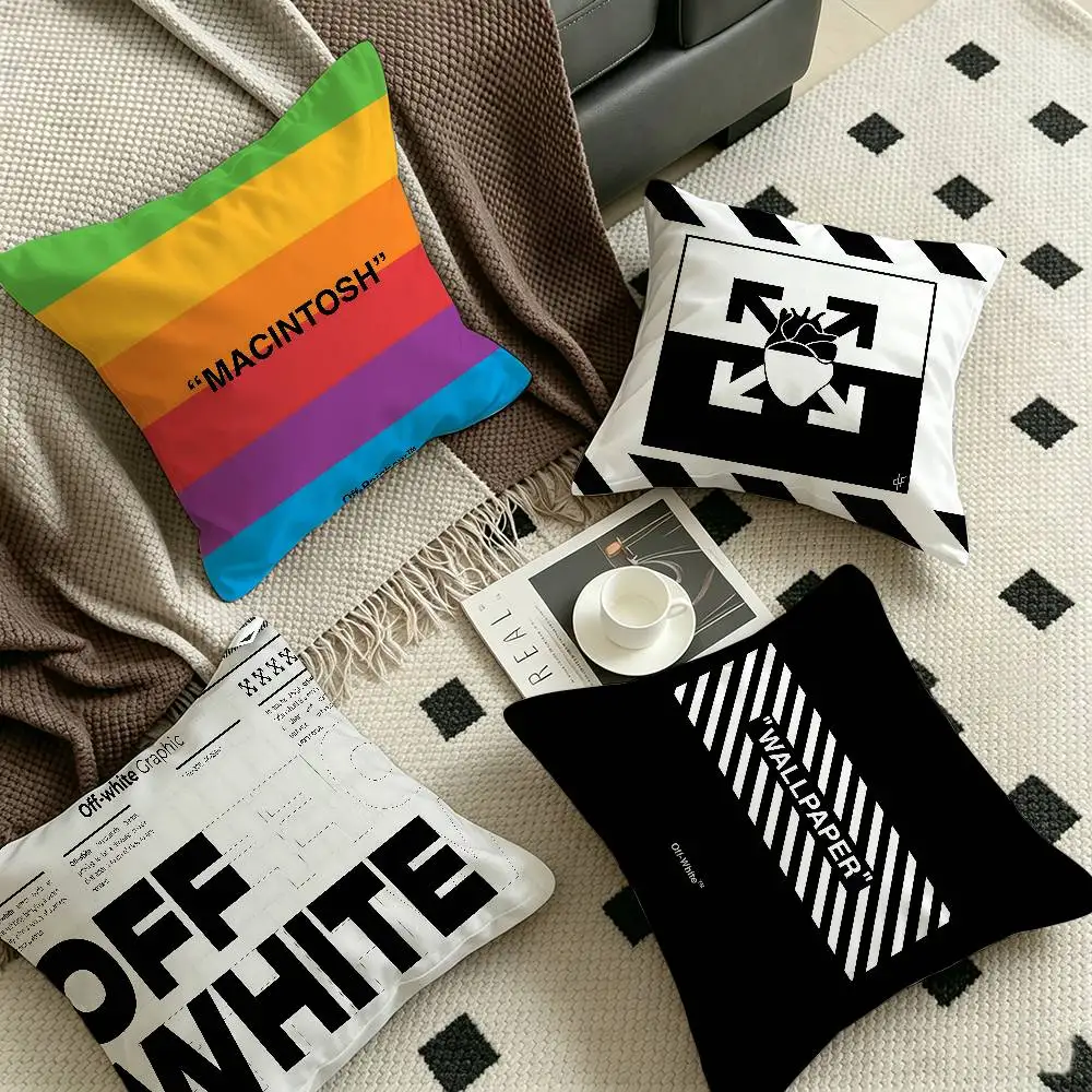 O-Off-white Pillow Gift Home Office Decoration Pillow Bedroom Sofa Car Cushion CoverPillow Case