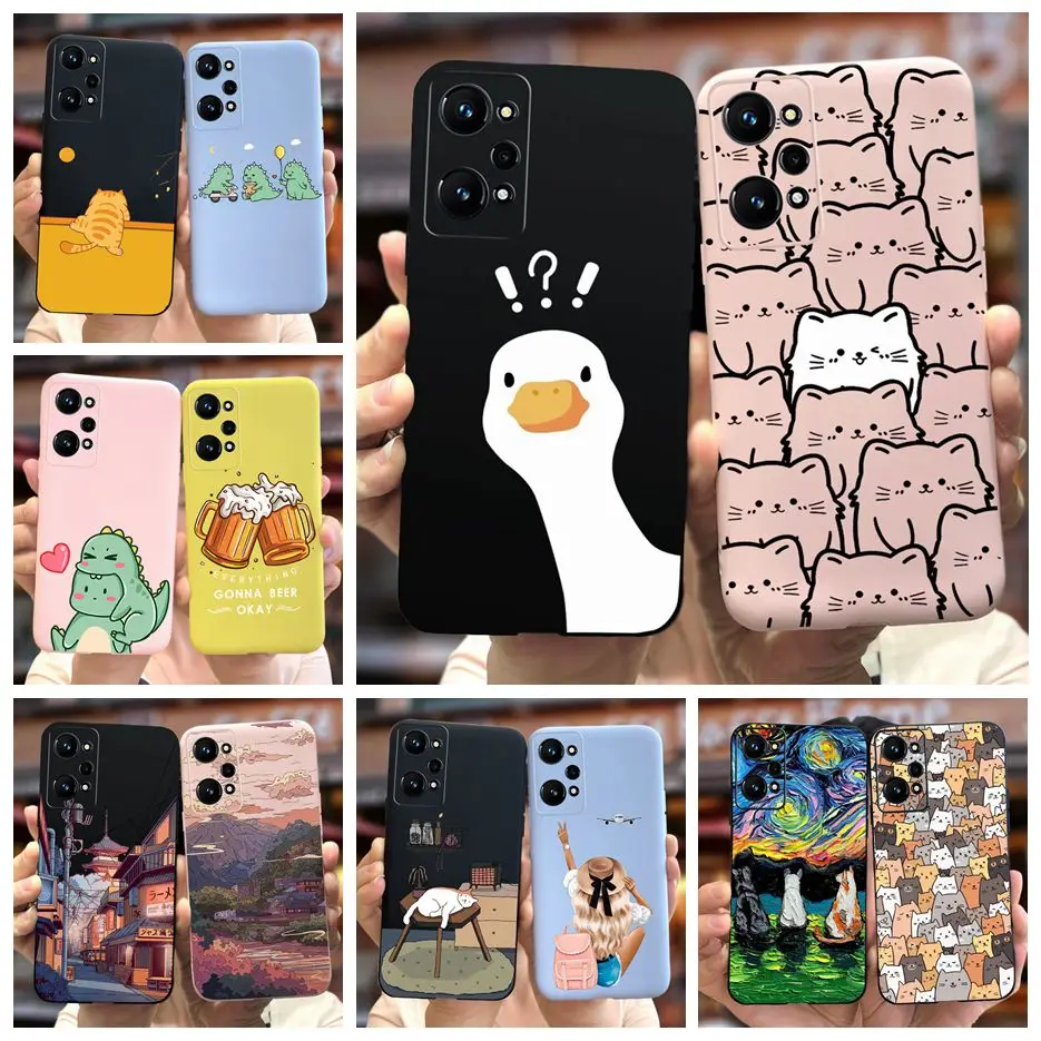 For Realme GT Neo2 Case RMX3370 Cute Fashion Cartoon Cover Soft TPU Phone Case For Realme GT Neo 3T Realme GT2 Neo2 Fundas Coque