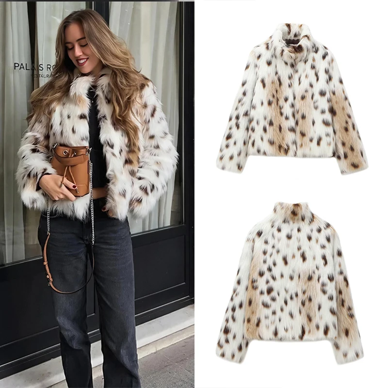 Guobioziy Women's Slim-Fit Faux Fur Coat 2026 Autumn/Winter New Arrival Casual Fashion Trendy Tassel Daily High-Street Style