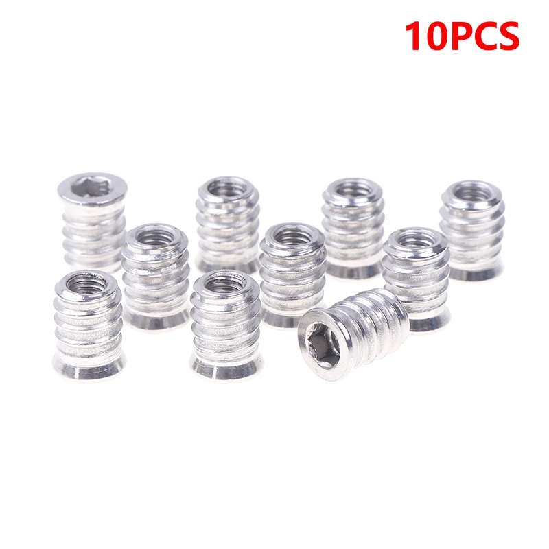 10 قطعة الخيوط إدراج الجوز M4 M5 M6 للأثاث الخشبي خزانة السرير الجدول جزءا لا يتجزأ من عرافة مسدس المقبس رئيس 304 الفولاذ المقاوم للصدأ