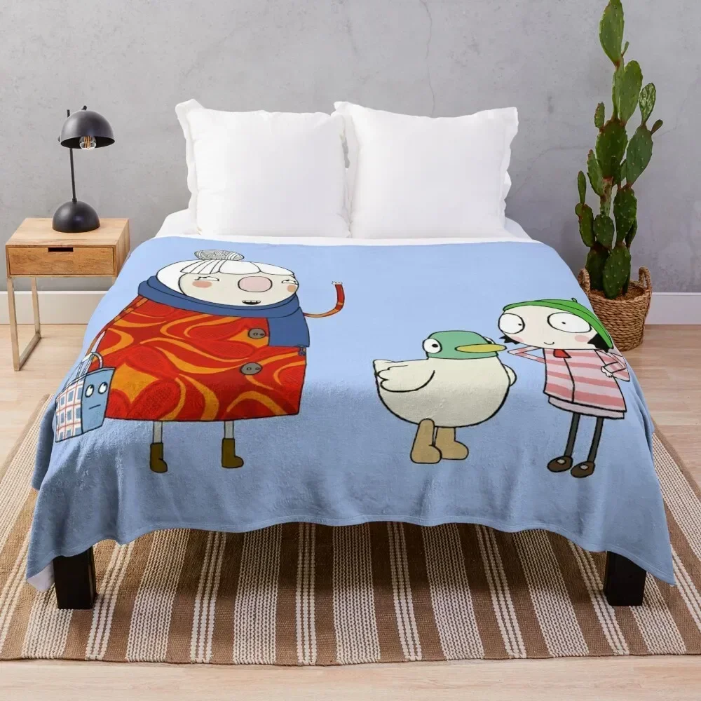 

Scarf lady Sarah and duck Throw Blanket Lightweight Cozy Blanket for Bed Sofa