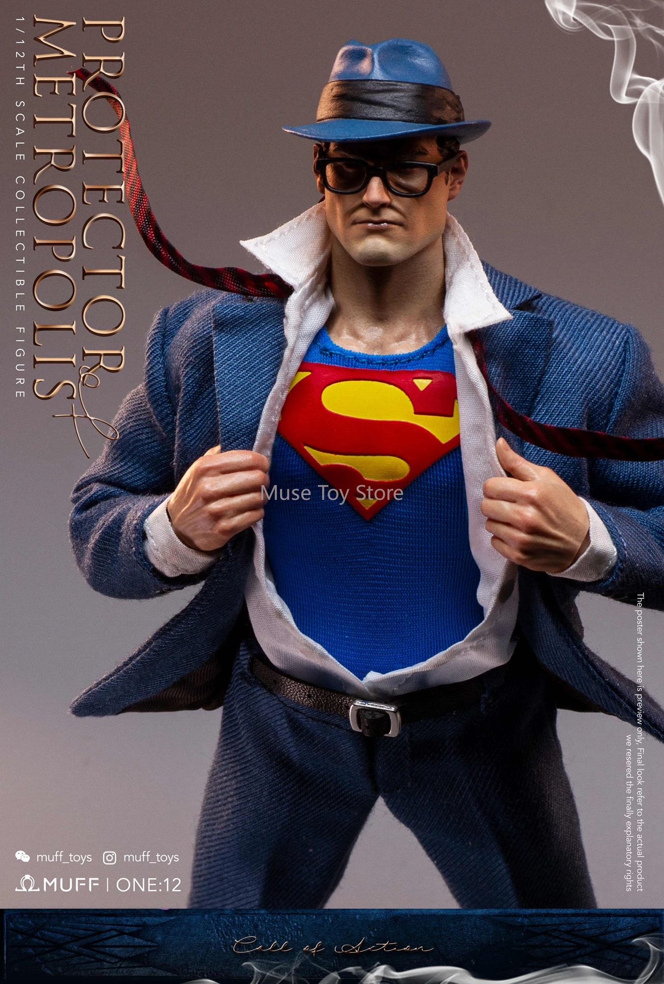 In Stock Muff Toys 1/12 Male Soldier Superman Clark Kent Protector Of Metropolis Messenger Of Justice Call  6in Action Figure