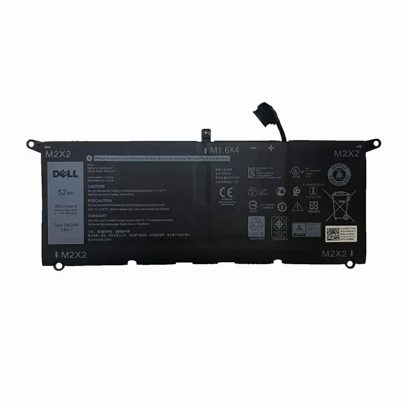 

NEW OEM 52WH DXGH8 Battery For Dell XPS 13 9370 9380 G8VCF 0H754V V48RM battery replacement