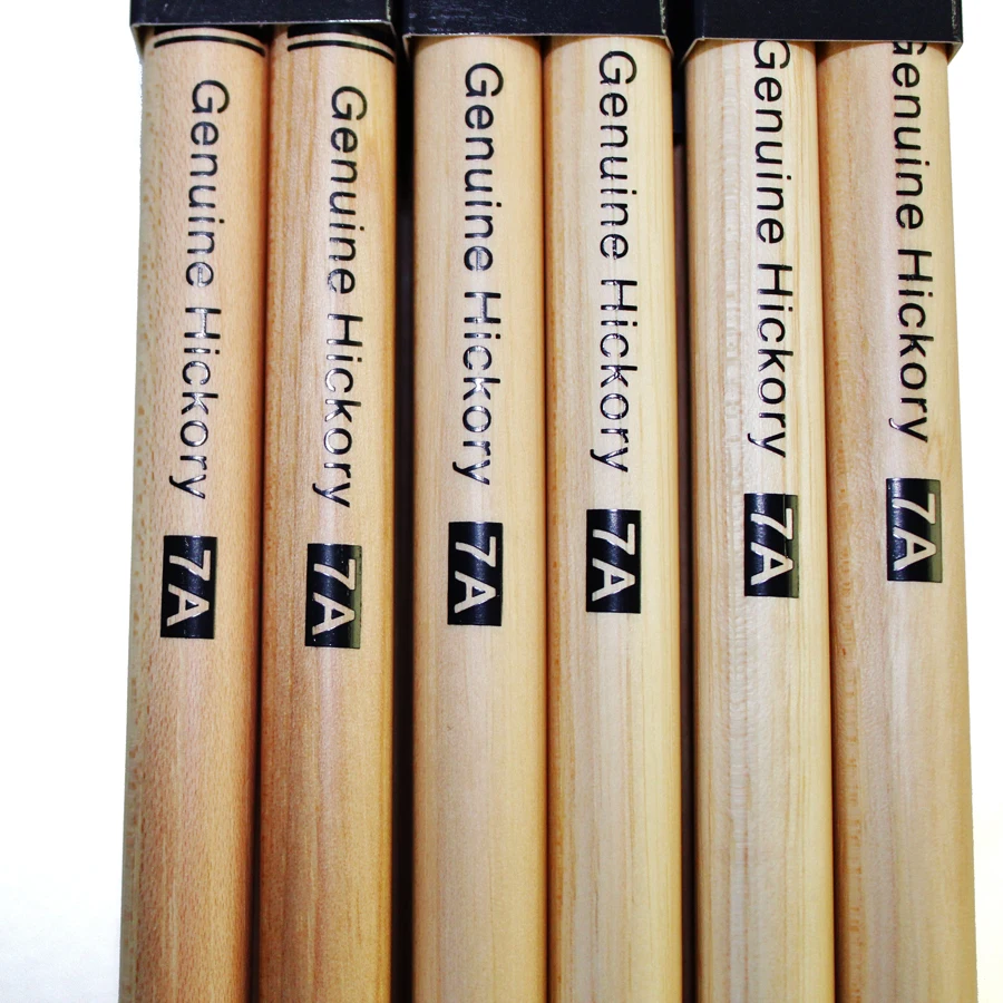 Arborea-American Hickory Wood Drumsticks, instrumento musical, acessórios de bateria, 5A, 5B, 7A, 1, 3, 5, 12 pares