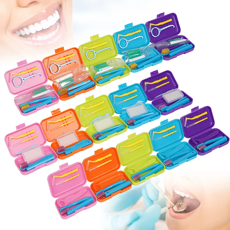 1 Set Orthodontic Wax Teeth Brush, Oral Cleaning and Care, Multifunctional Travel and Convenient Orthodontic Care Set
