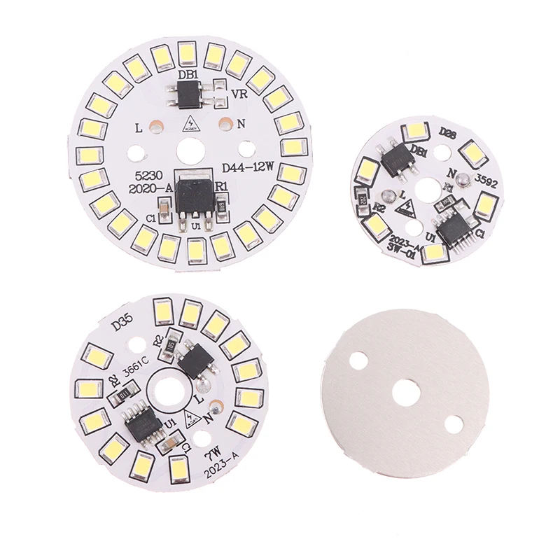 SMD Placa Módulo Circular Fonte de Luz Placa, Downlight Chip, Spotlight Lâmpada LED, Patch Lamp, 3 W, 5W, 7 W, 9 W, 12 W, 15W, 220V AC, 1PC
