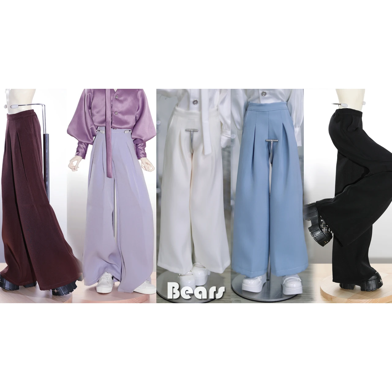 

BJD Doll Pants Clothes Lazy Pleated Wide Leg Pants For 1/3 1/4 BJD SD DD MSD MDD SD13 SD17 POPO68 Uncle SSDF ID Doll Accessories