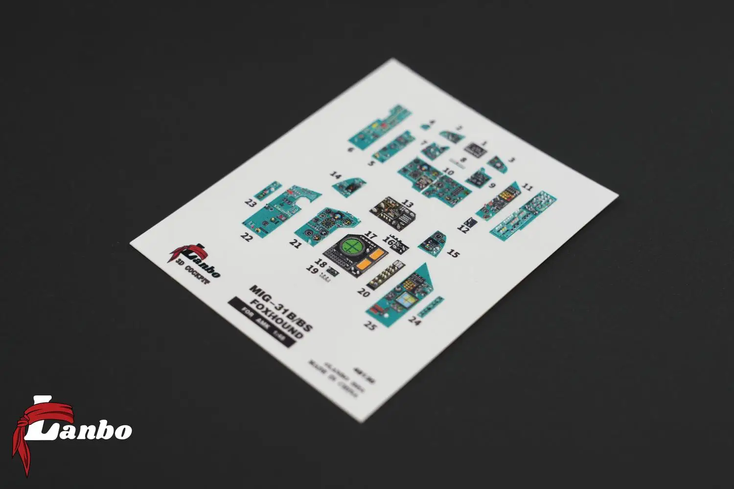 Lanbo Models 3D Cockpit MIG-31B/BS FOXHOUND 48120 FOR AMK 1:48