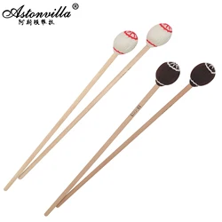 1 Pair Maple Marimba Mallets Handle Drumsticks for Xylophone Glockenspiel Bells Percussion Accessories