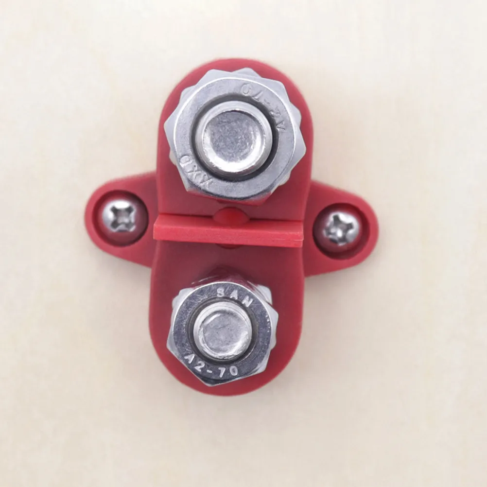 1Set Battery Power Distribution Terminal Block Dual Junction Post Spacer Glass Fiber Reinforced Nylon Base Truck Rv Boat Wiring