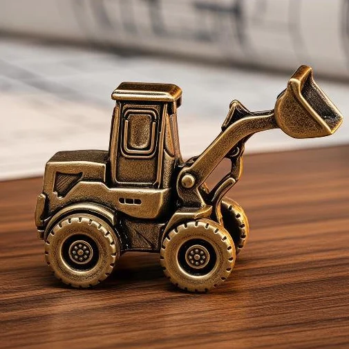 Mini Engineering Vehicle Ornaments Excavator Truck Statue Micro Landscape Desktop Home Decor