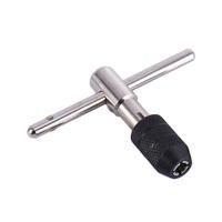 T Handle Reversible Single Tap Wrench Chuck  Screwdriver Tap Holder Hand Tool Adjustable Screw Tapping Threading Tool Hot