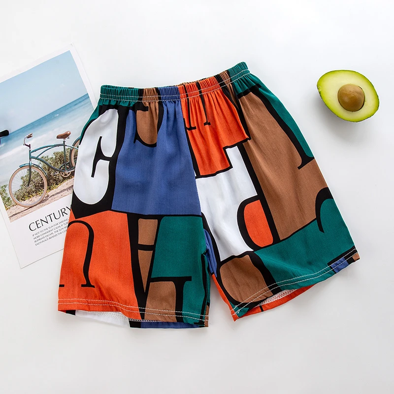 Cartoon Graffiti Men Beach Shorts Trend Personality Children Shorts Pants For Boys Girls Swim Trunks Kids Beach Sports Shorts