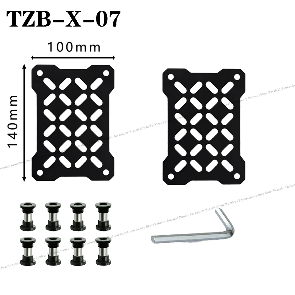 Motorcycle Molle Panel For Trunk Storage Stainless Steel Waterproof Tactical Universal Side Box Organizer Modular Storage