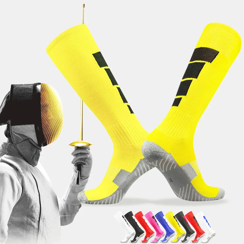 

Fencing Socks Breathable Sweat High Long Sports Socks Fencing Stockings for Epee Foil Saber Fencers