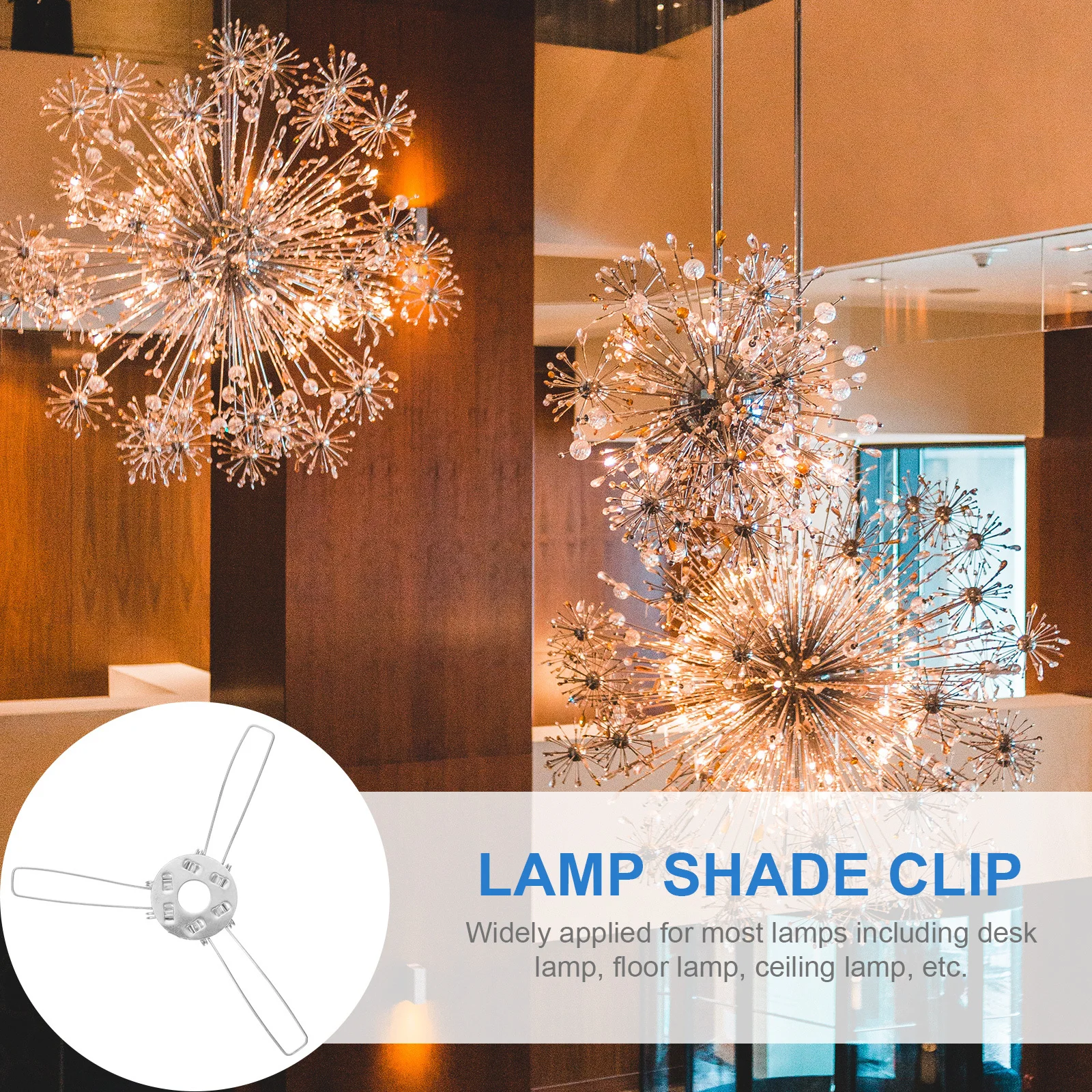 

10Pcs Lampshade Bracket 3 Fork Spring Clip Holder for Glass Fabric Lamp Shade DIY Lighting Fixture Accessories