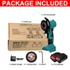 Makita-Mini meuleuse d'angle électrique sans balais, aste, rotation à 180 °, polisseuse, batterie 18V, 21V 6