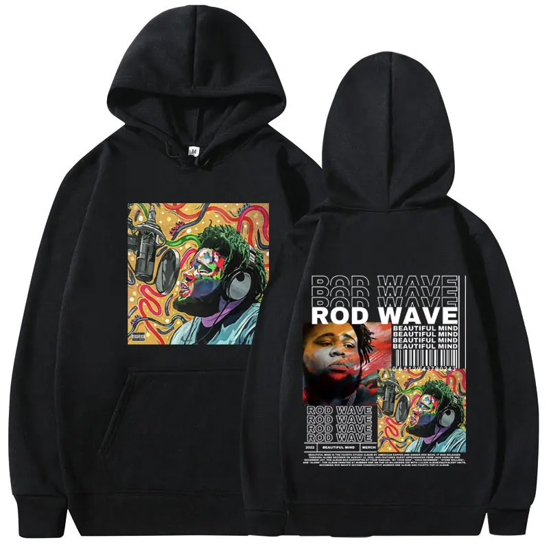 Rod Wave Nostalgia Album Cover Hoodies Men Women Harajuku Aesthetic Pullovers Fashion Hip Hop Long Sleeve Sweatshirts Fans Gift