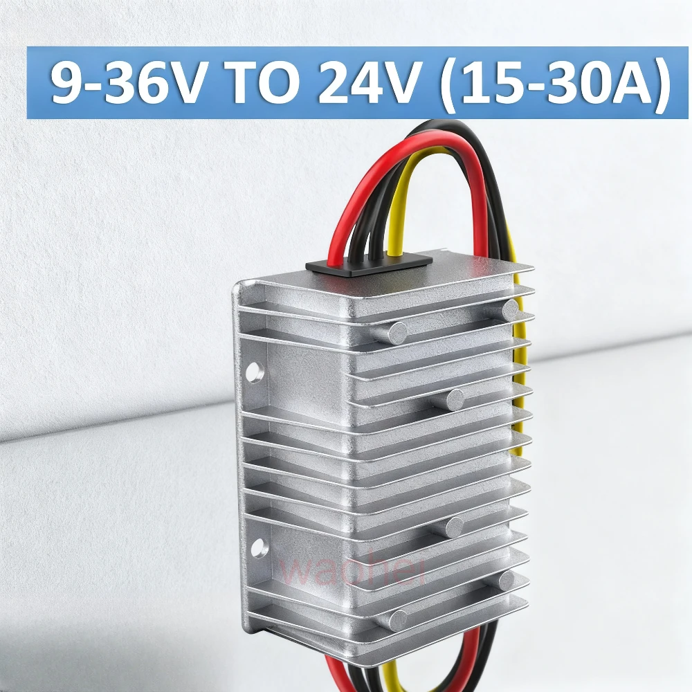 

DC To DC 12V 24V 9-36V To 24V 15A 20A 25A 30A Повышающий понижающий преобразователь Регулятор напряжения Алюминиевый источник питания 24 Вольт
