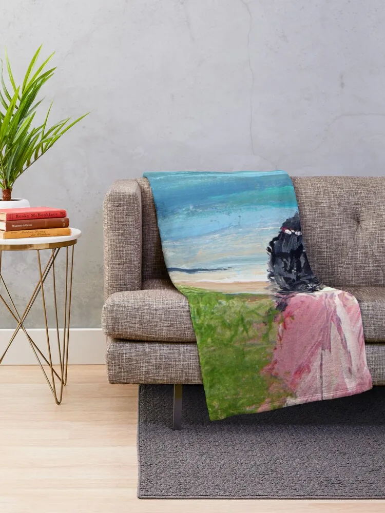 By The Shore By Colleen Ranney Throw Blanket Stuffeds wednesday Blankets