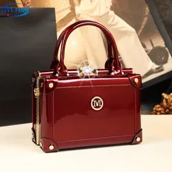 2023 New Design Genuine Leather Women's Handbags Commuter Large Square Hard Box Shoulder Crossbody Bag Fashion Evening Bags