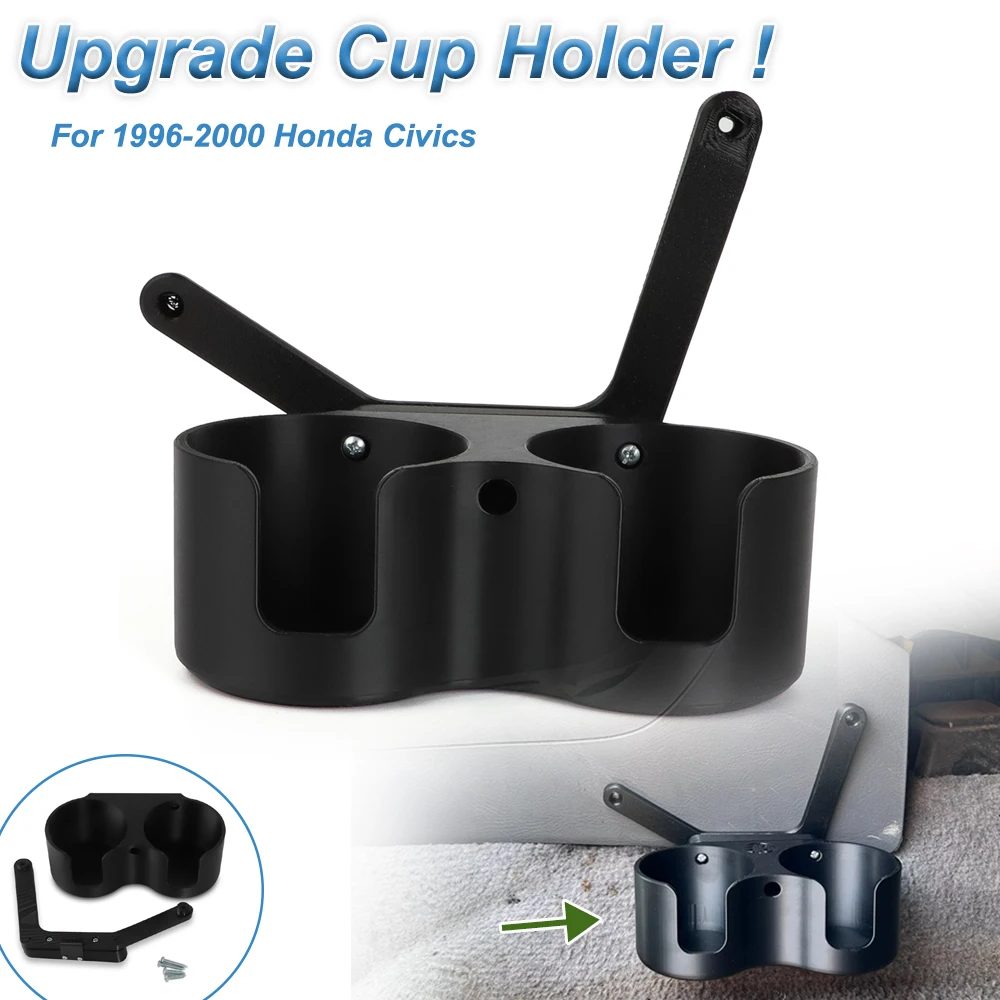 Upgrade Cup Holder Dual Drink Holder Black High Quality ABS Plastic For 1996-2000 Honda Civics