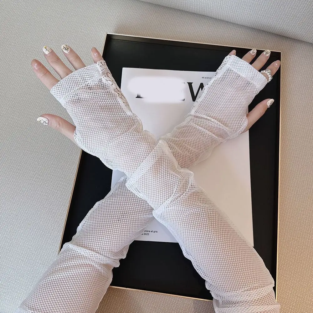 

Анти-УФ-кружева, ледяные шелковые рукава, защита от солнца, перчатки с длинными рукавами, солнцезащитный крем, рукава, чехлы на руки, УФ-изоляция, велосипедные перчатки для вождения