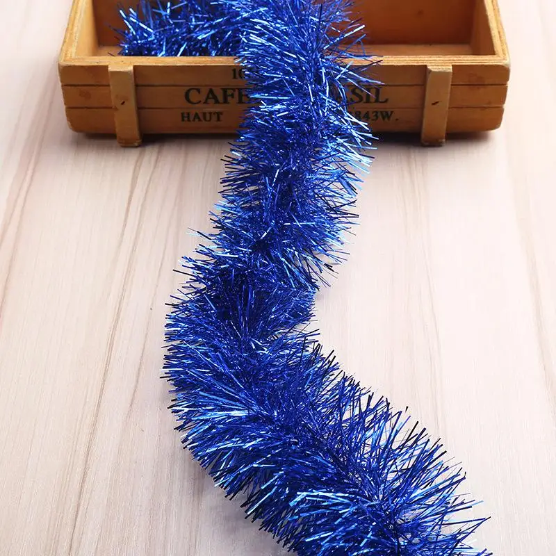 2 متر احباط بهرج الشريط جارلاند التفاف الشريط المطر على شجرة عيد الميلاد الحلي الزخرفية بهرج جارلاند 2024 حفلة السنة الجديدة #6