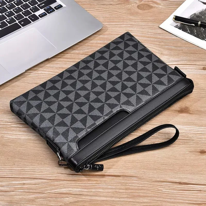 Men Wallet Clutch Bag Leather Coin Purse Large Capacity Envelope Long Wallet Business Men Handbag For Phone Card Holder Key Bag - view 2