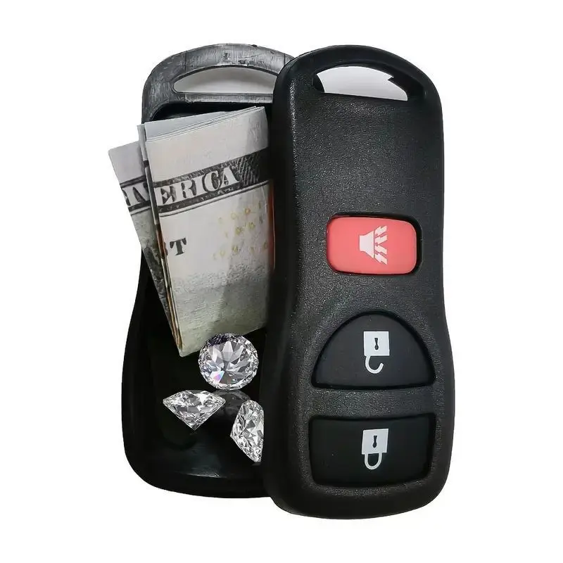 Portable Hidden Storage Box Simulated Car Key Case Private Money & Medicine Disguise Fake Key Pill Box for Secure Storage
