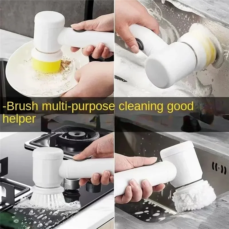 B25B Multi-Function Automatic Cleaning Brush For Kitchen Cleaning Tool Cordless Electric Brush Handheld