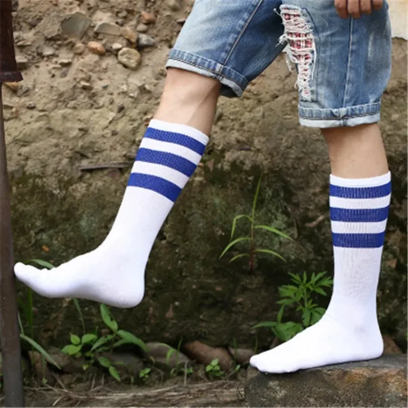 New Men/Women 3 Three Stripes Cotton Socks Retro Old School Hiphop Skate Long Short Meias Harajuku White Black Winter Cool
