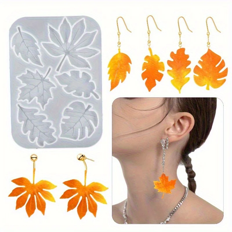1 DIY Maple Leaf Jewellery Mould for Epoxy - Jewellery Making, Pendant, Keychain Silicone Mould Jewellery Making Supplies