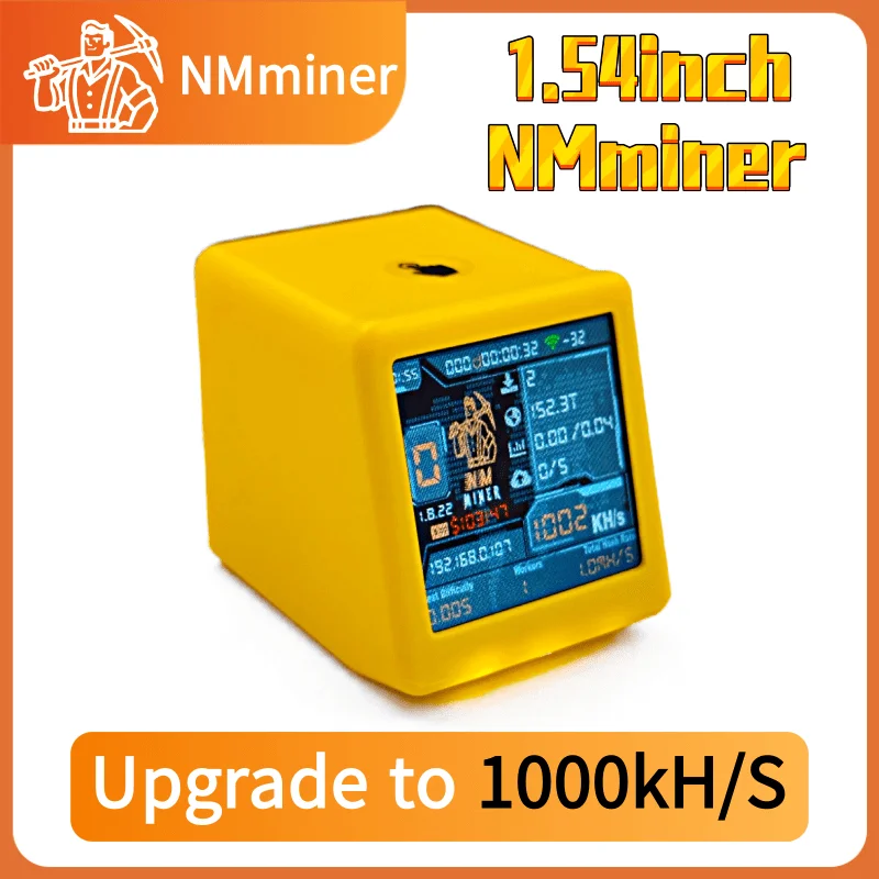 NMMiner Corlorful Smart TV 1000KH/s better Nerdminer v2 ESP32 BTC SOLO Lottery Miner & Smart gift silent Desktop Clock