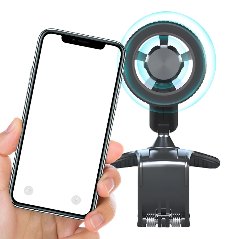 

Magnetic Car Phone Holder Anti-Slip Dashboard Mount Mobile Phone Holder 360° Rotation Car Phone Support Bracket for Home Office