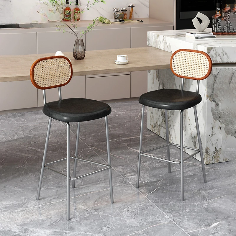 

Professional Ergonomic Barber Bar Retro Fashion Nordic Salon Italian Unique Bar Industrial Modern Metal Banqueta Home Furniture