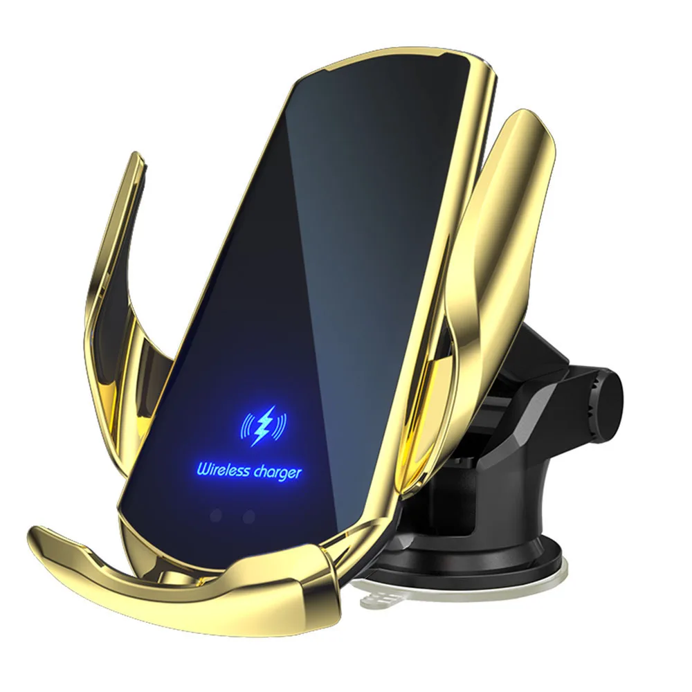 Car Wireless Charger Magnetic Automatic Car Mount Phone Holder For iPhone Xiaomi Samsung Infrared Induction Car Fast Charging