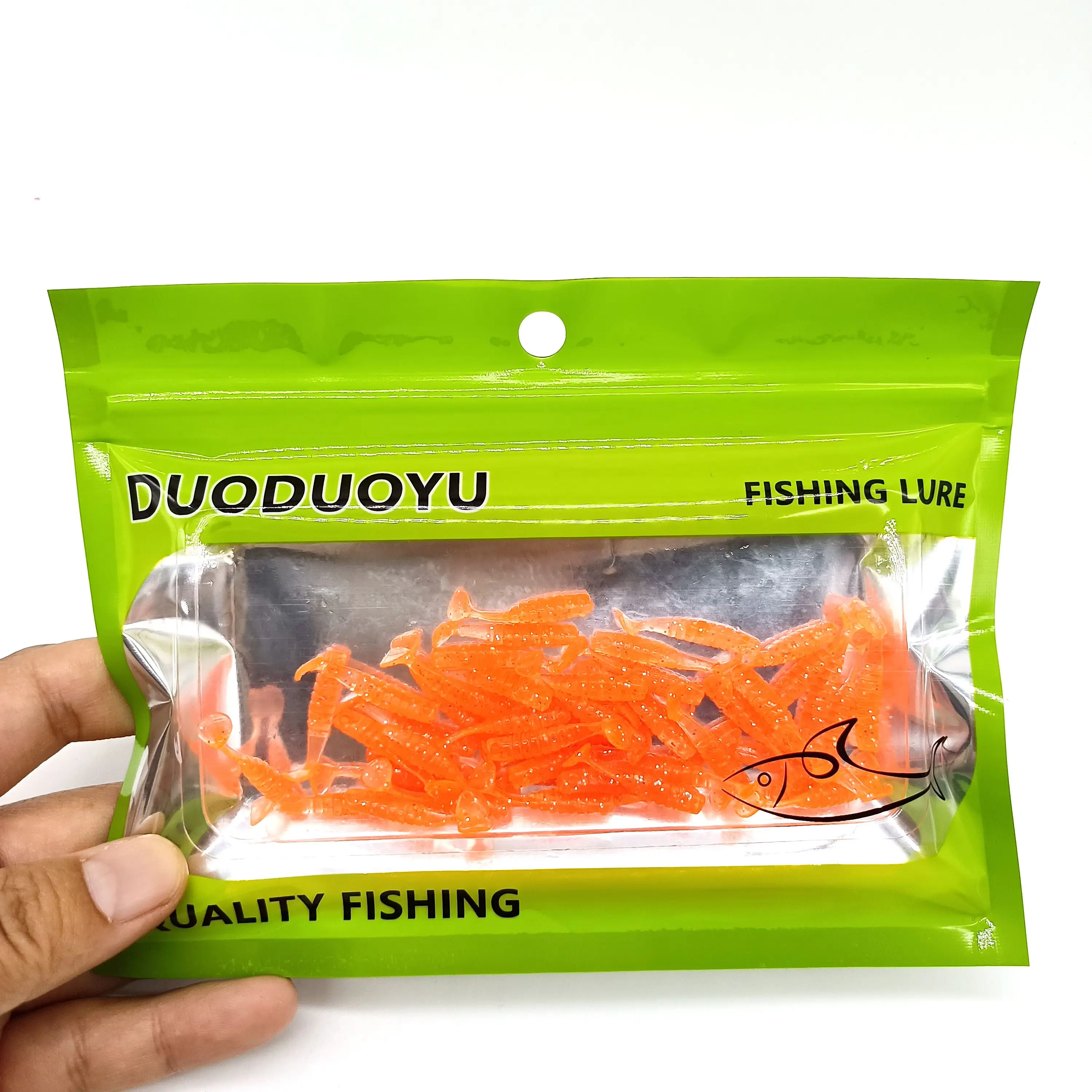 DUODUOYU 50PCS Kleine angeln paddel schwanz weichen köder 25mm/35mm Isca Künstliche jig mini kleine fisch köder angeln multicolor Tackle – Detail 17
