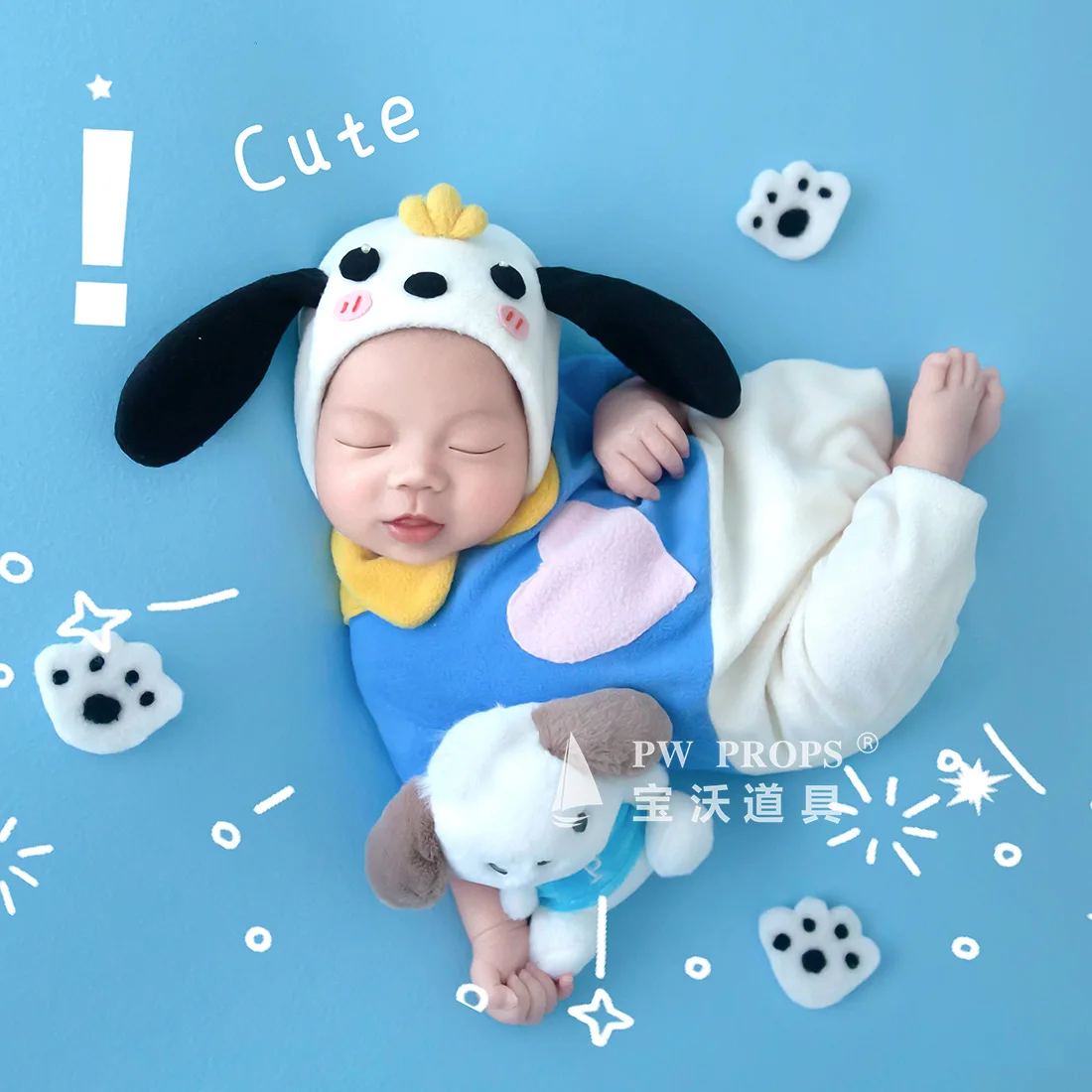 

﻿ Комплект костюмов для шитья щенка новорожденных, реквизит для фотосъемки, комбинезон с животными, швейный наряд, реквизит для фотосессии новорожденных, одежда