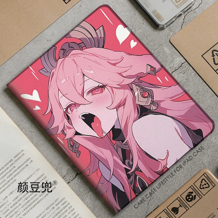 Yae Miko Anime Genshin Impact For iPad Air 4 5 10.9 Mini 5 6 Case Luxury Silicone For Pro 12.9 11 10.5 iPad 10th Protective Skin